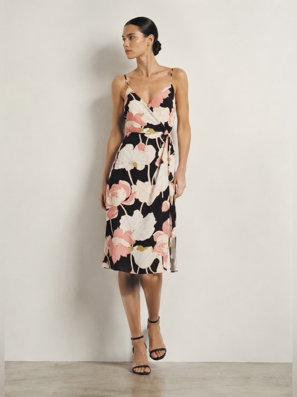 NWT CUPCAKES AND CASHMERE surplice cami print dress S